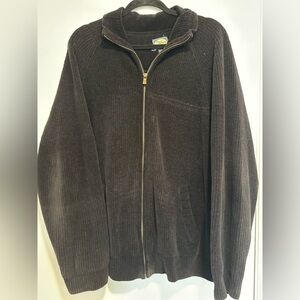 Tommy Bahama Sweater Mens Sz: L Black Ribbed Knit Full Zip Long Sleeve Mock Neck